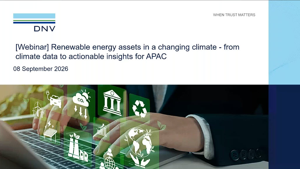 Renewable energy assets in a changing climate - from climate data to actionable insights for APAC