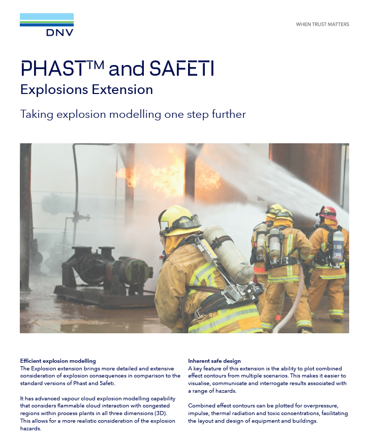 Phast and Safeti - Explosions Extension flyer