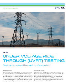 Under voltage ride through testing flyer