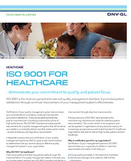 ISO 9001 - 可用于医疗领域的管理体系标准