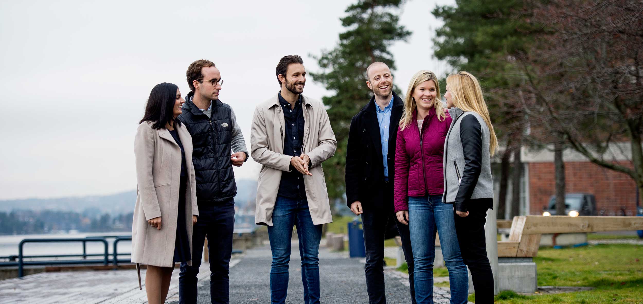 DNV colleagues by the fjord in Oslo, Norway
